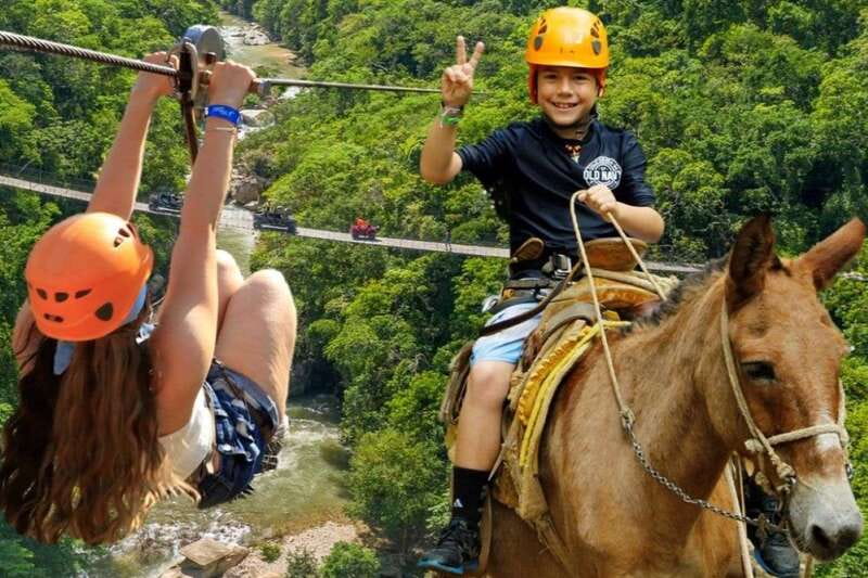From Puerto Vallarta & Nuevo Vallarta: Canopy Zipline Tour - The main event: 11 full-speed zip lines over the river